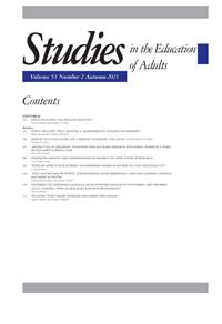 A special issue of Studies in the Education of Adults