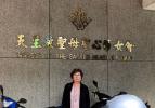 Caterina Findsen Outside The Entrance To The Taichung Senior Learning Centre 20 January 2020